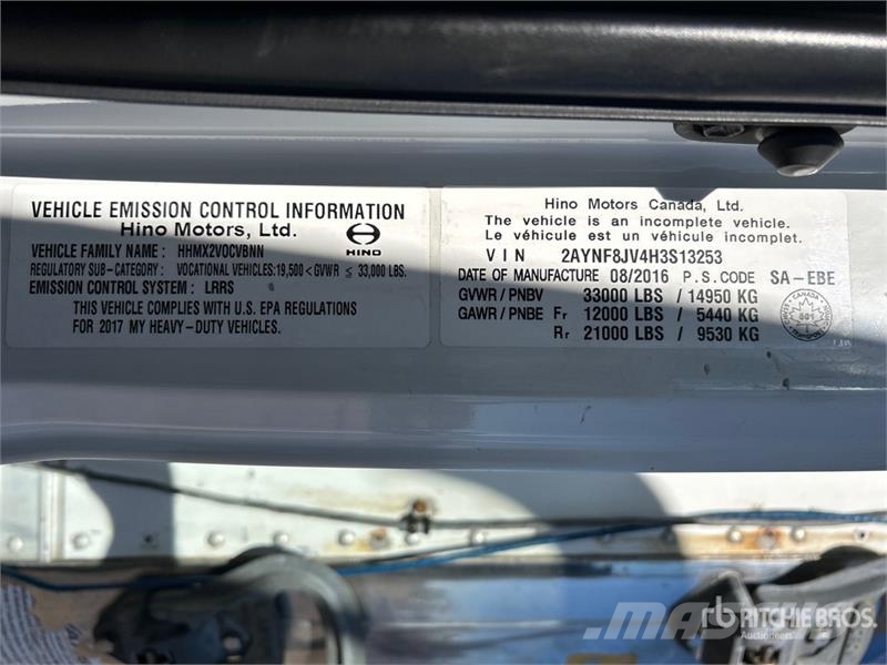 Hino 338 Isotermos y frigoríficos