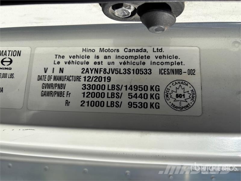 Hino 338 Fast kasse