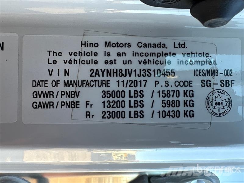 Hino 358 4x2 Refrigerated Truck Kølelastbiler
