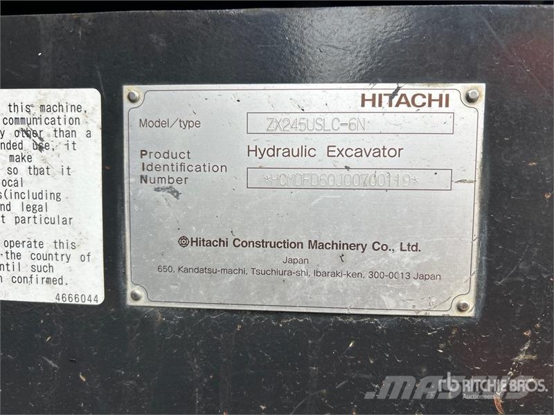 Hitachi ZX245USLC-6N Tracked Excavator Crawler excavators