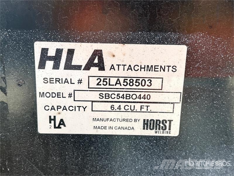 HLA SBC54BO440 55 in General Purpose Skid Steer Bucket دلاء