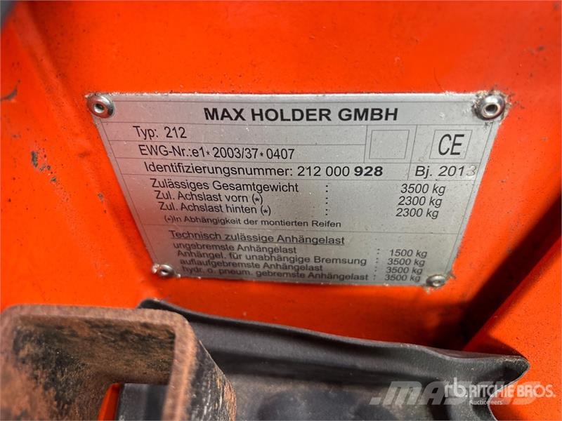 Holder C270 Sidewalk Plow Overige componenten