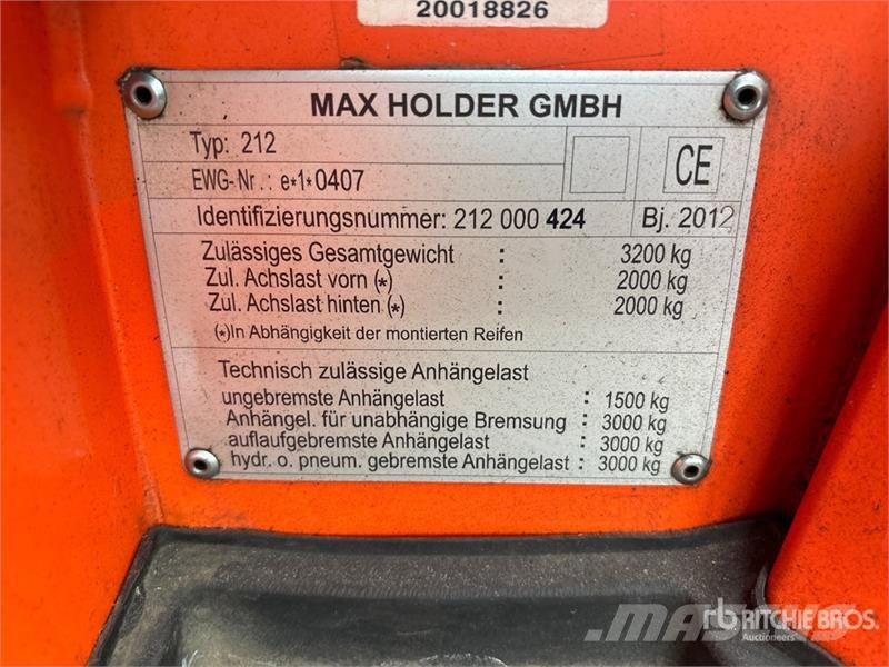Holder C270 Sidewalk Plow Overige componenten