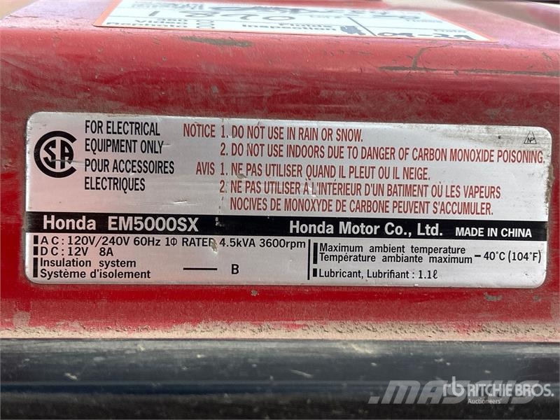 Honda EM5000SX Diesel Generators