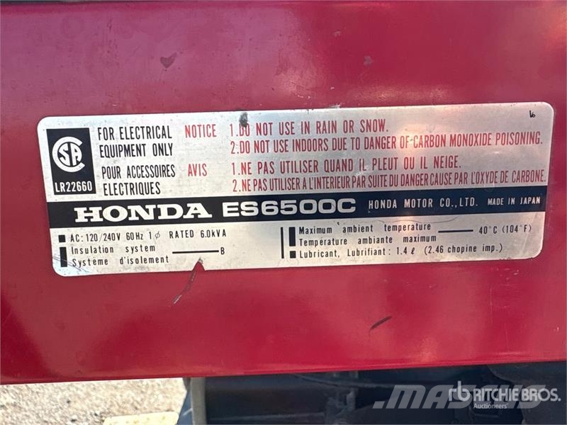 Honda ES6500C 6.0 kVA Generator Set مولدات ديزل