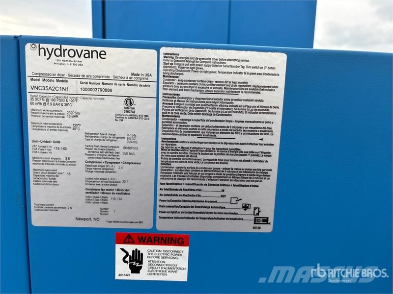 Hydrovane HR05 Air Compressor مكابس