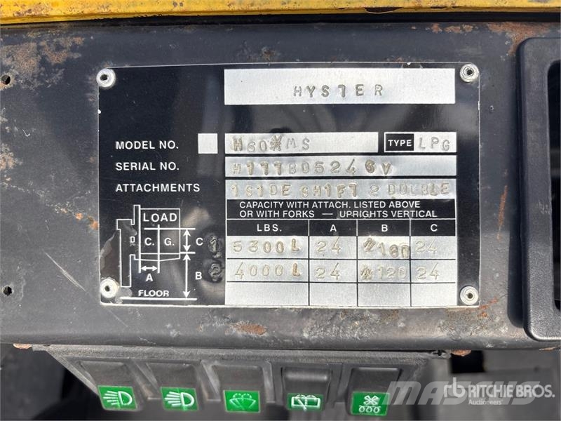 Hyster H60XMS 5300 lb Forklift Kahveltõstukid - muud