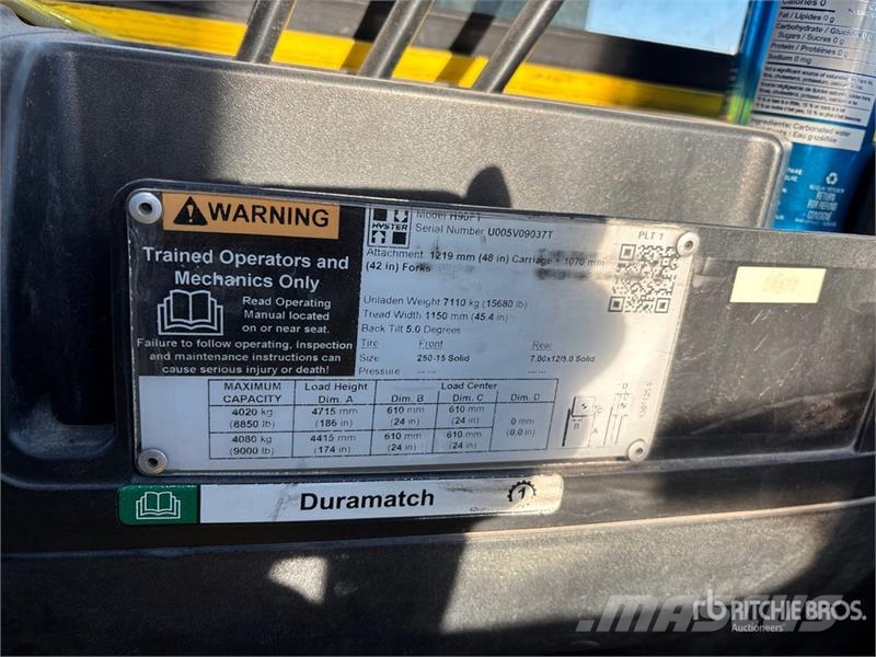 Hyster H90FT 9000 lb Cushion Tire Forklift 그 외 지게차