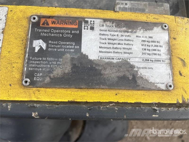 Hyster W50Z 5000 lb Electric Pallet Jack Χειροκίνητο ανυψωτικό αμαξίδιο