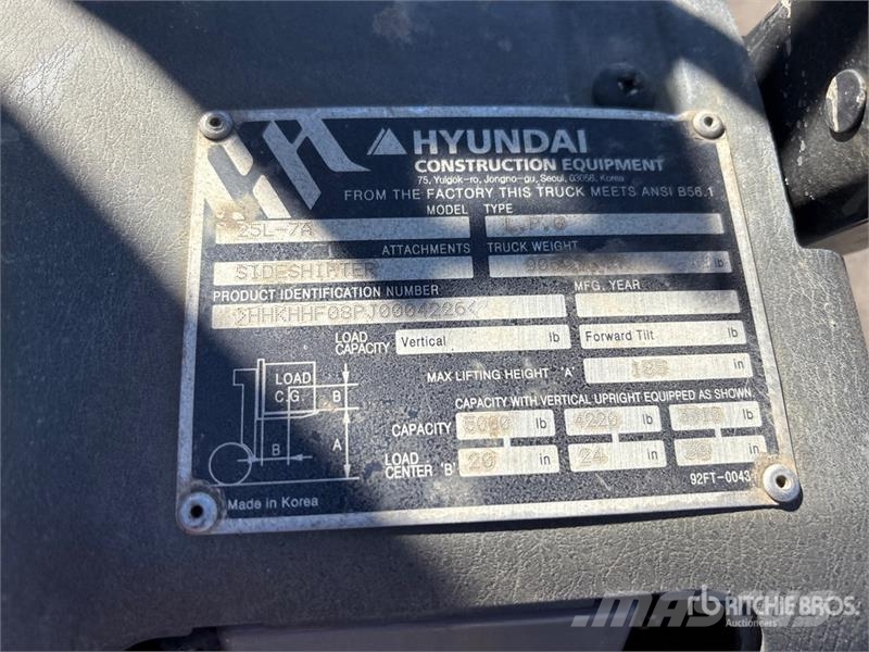 Hyundai 25L-7A 5000 lb Cushion Tire Forklift Інше