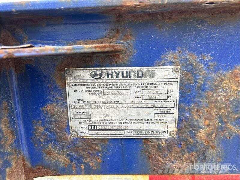 Hyundai 53 ft Tri/A Intermodal Container Trailer Причепи для перевезення контейнерів