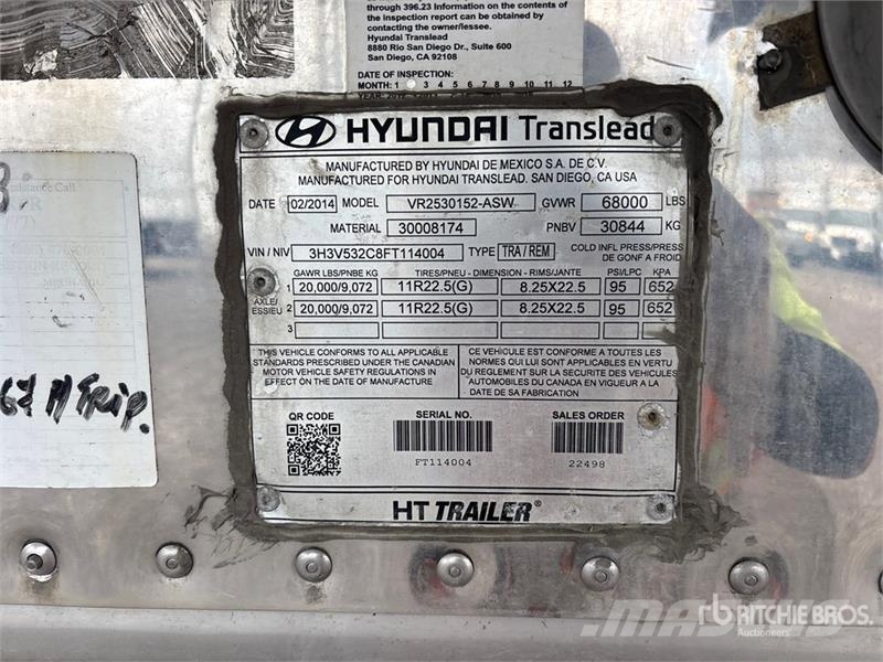 Hyundai 53 ft x 102 in T/A Refrigerated Trailer Hűtős félpótkocsik