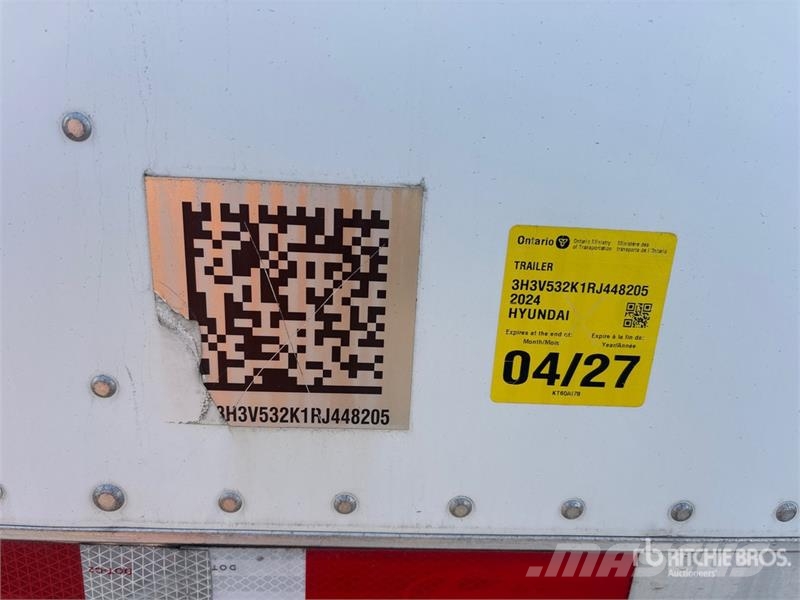 Hyundai 53 ft x 102 in T/A Van Trailer Прицепы-фургоны