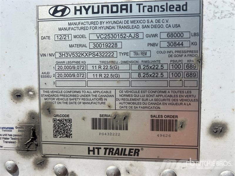 Hyundai 53 ft x 102 in T/A Van Trailer Ремаркета фургони