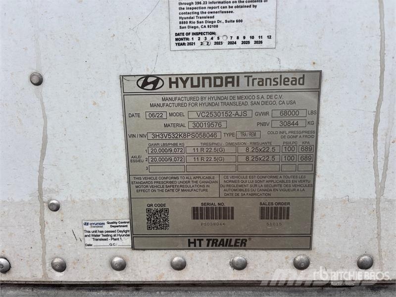 Hyundai 53 ft x 102 in T/A Van Trailer Rimorchi cassonati