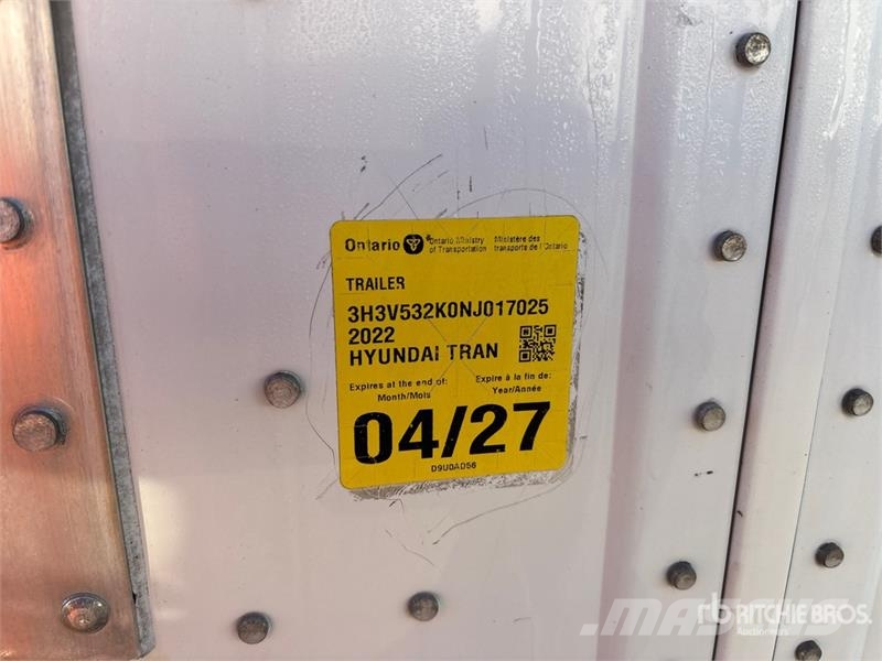 Hyundai 53 ft x 102 in T/A Van Trailer Прицепы-фургоны