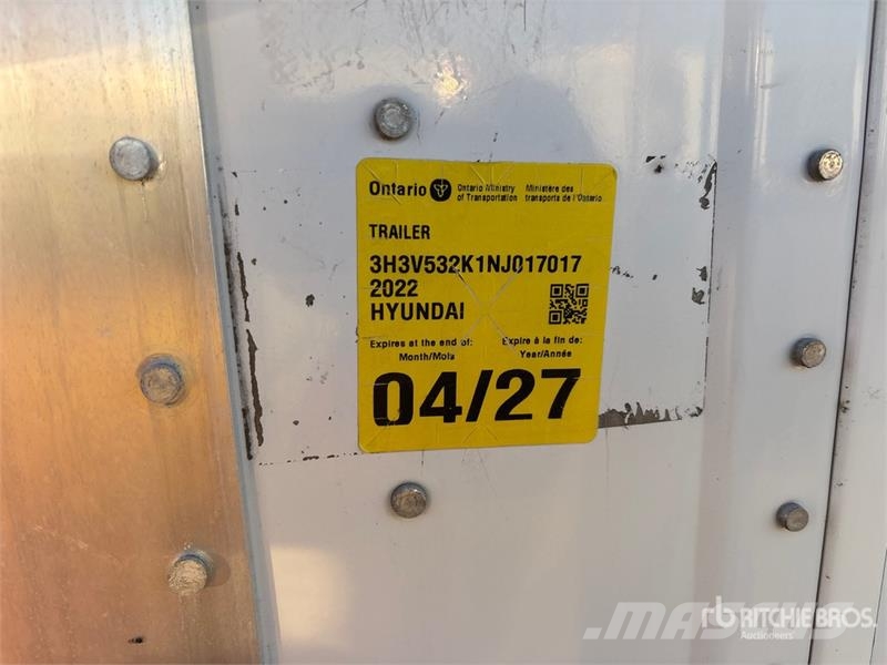 Hyundai 53 ft x 102 in T/A Van Trailer Dobozos pótkocsik