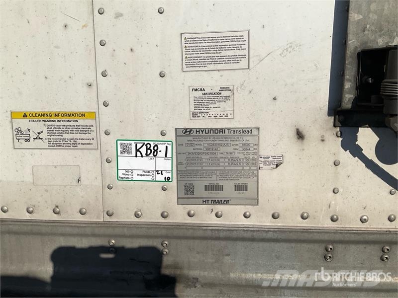 Hyundai Translead 53 ft T/A Van Trailer Van Body Trailers