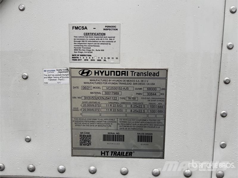 Hyundai VC2530152-AJS Van Body Trailers
