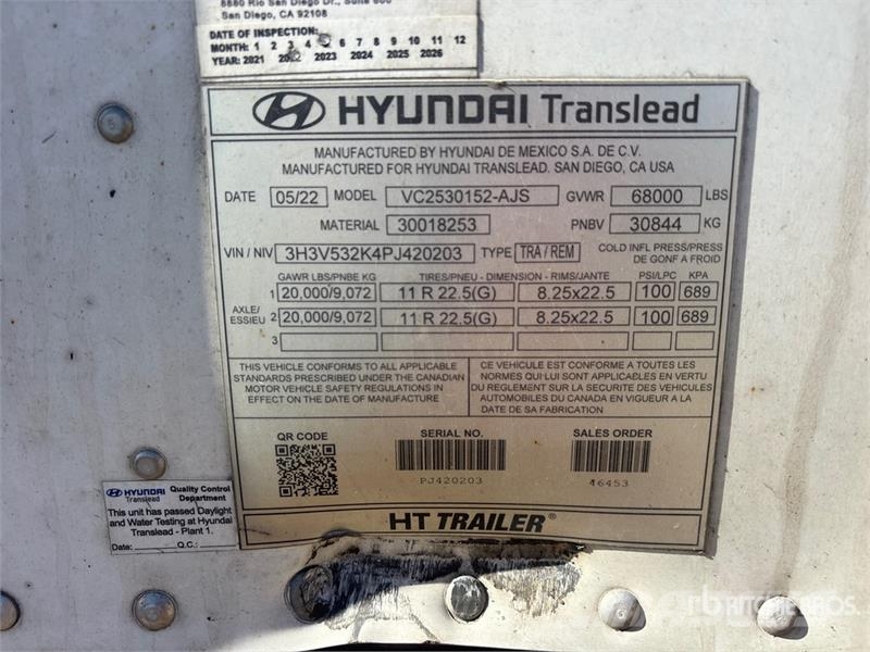 Hyundai VC2530152-AJS Rimorchi cassonati