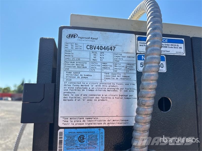 Ingersoll Rand UP6S-25-150TN1E6L 125 cfm Air Compressor Compressors