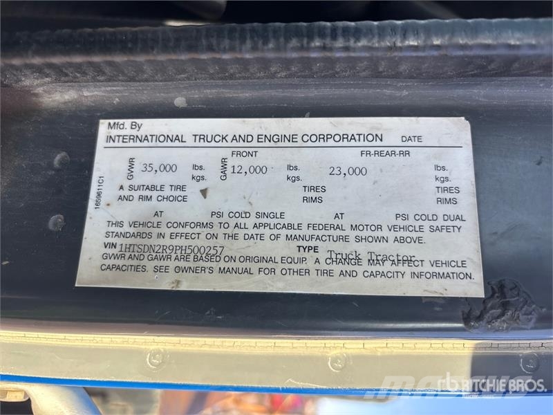 International 4900 4x2 Air Compressor Truck Oprema za obradu