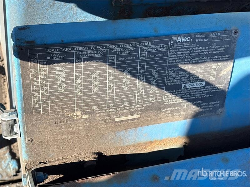 International DM47B 10000 lb Straight Boom on International 7400 Lastbil med kran