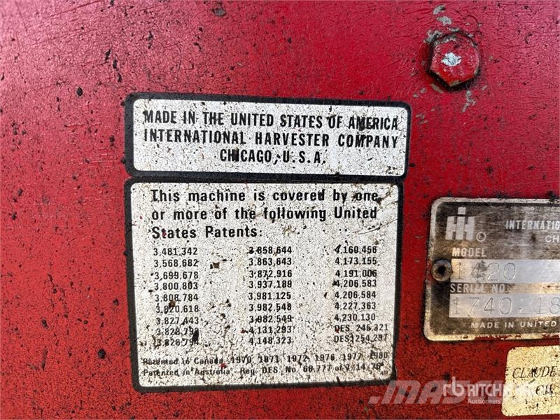 International Harvester Harvester 1420 Axial-Flow Combine Harves Cosechadoras combinadas