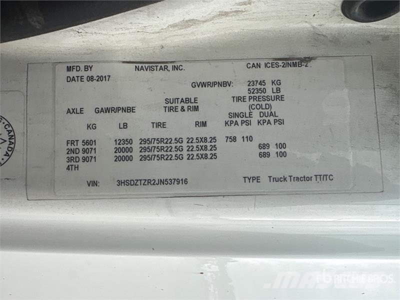International LT625 Prime Movers