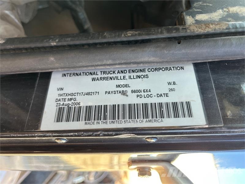 International Paystar 5600i 6x4 Cab and Chassis (Inoperable) Cabines