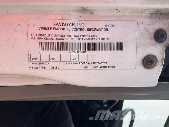 International Prostar+ 122 6x4 T/A Day Cab Truck Tractor Çekiciler