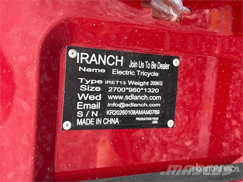  IRanch IRET13 Electric Trike (Unused) سيارات