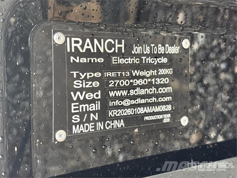  IRanch IRET13 Electric Trike (Unused) سيارات