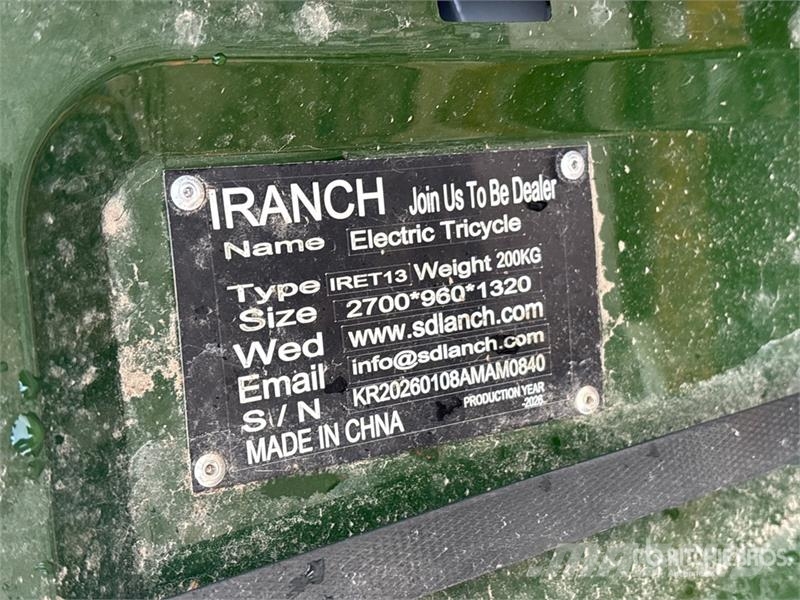 IRanch IRET13 Electric Trike (Unused) Sõiduautod