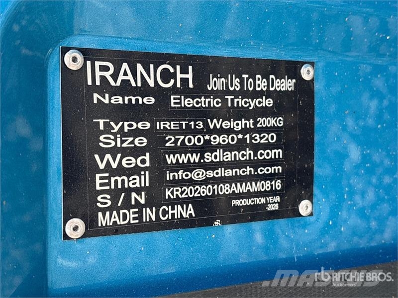  IRanch IRET13 Electric Trike (Unused) سيارات