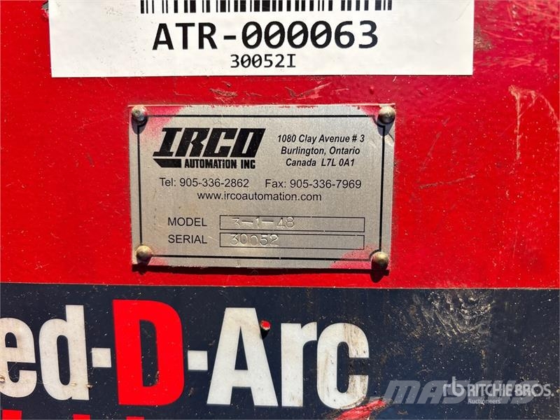 Irco Automation 3-1I 1 ton Idler Roll (Inoperable) Andre komponenter