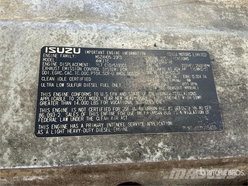 Isuzu NPR-XD 4x2 Van Truck Skriňová nadstavba