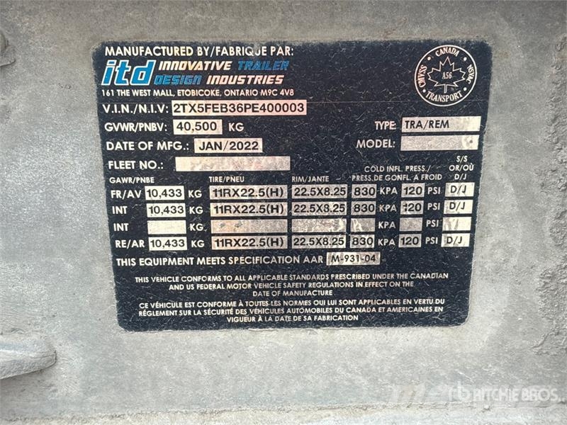 ITD 53 ft Tri/A Extendable Container Trailer 컨테이너 트레일러