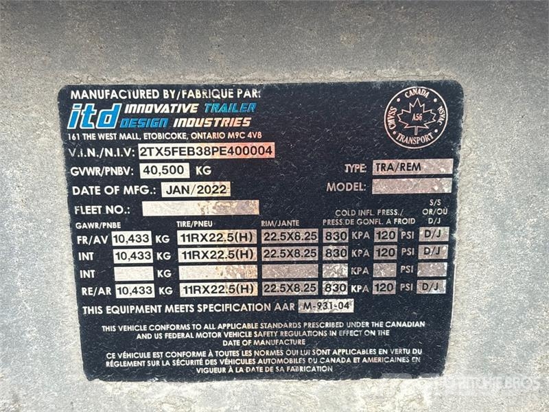 ITD 53 ft Tri/A Extendable Container Trailer 컨테이너 트레일러