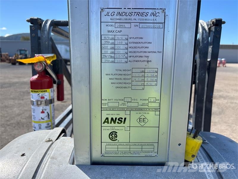 JLG 20MVL Vertical Mast Lift Personenaufzüge