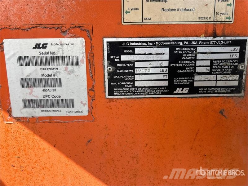 JLG 450AJ Series ll 4WD Dual Fuel Articulating Boom Li Piattaforme a braccio articolato