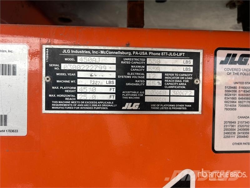 JLG 450AJ Series ll 4WD Dual Fuel Articulating Boom Li Articulated boom lifts