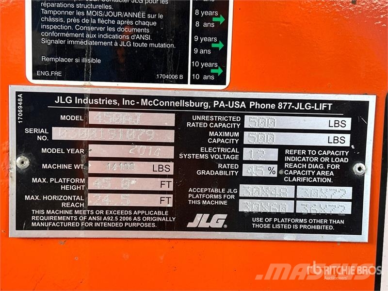 JLG 450AJ Series ll 4WD Diesel Articulating Boom Lift رافعات سلة مفصلية