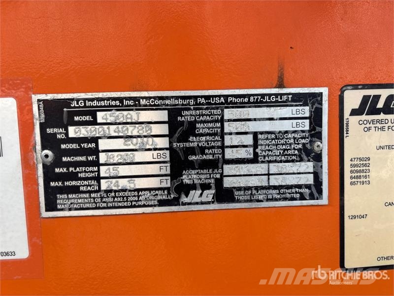 JLG 450AJ Series ll 4WD Diesel Articulating Boom Lift Elevadores braços articulados