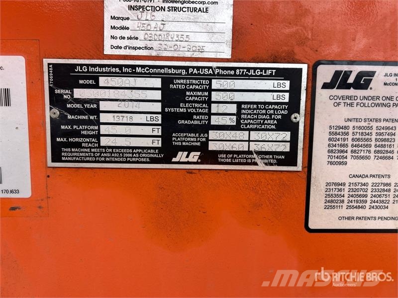 JLG 450AJ Series ll 4WD Dual Fuel Articulating Boom Li Karos emelők