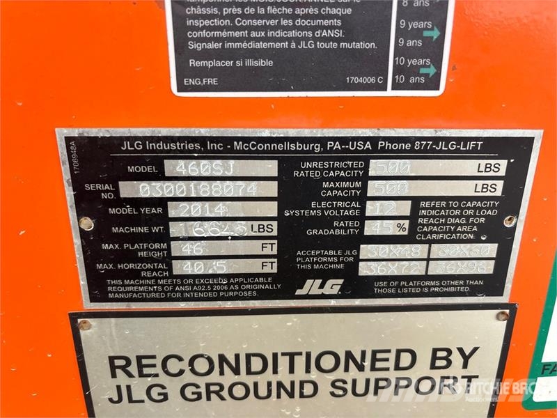 JLG 460SJ 4WD Diesel Telescopic Boom Lift - Factory Re Teleskopske dvižne ploščadi