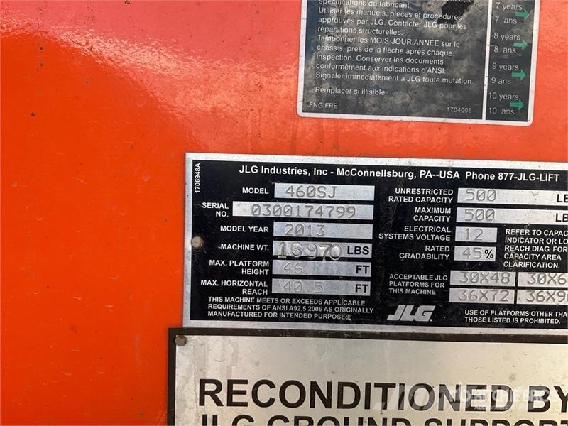 JLG 460SJ 4WD Diesel Telescopic Boom Lift Teleskop bomlifter