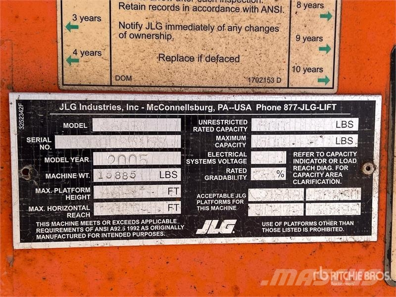 JLG 460SJ 4WD Dual Fuel Telescopic Boom Lift Nacelles télescopiques