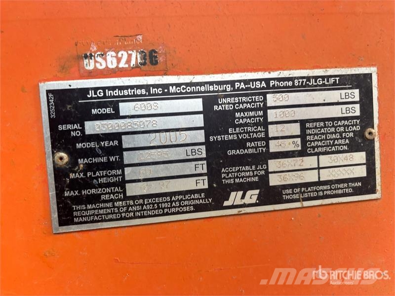 JLG 600S 4WD Diesel Telescopic Boom Lift Telescopic boom lifts