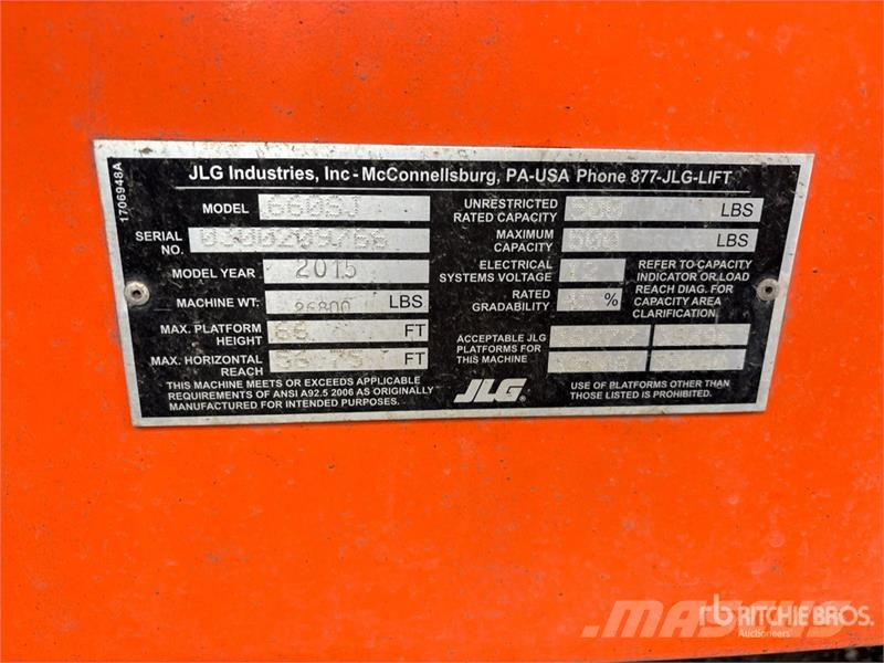 JLG 660SJ 4WD Diesel Telescopic Boom Lift Telescopic boom lifts